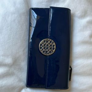 Coach Blue Patent Leather wallet